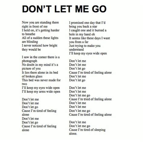 Lyrics don't let go - Lyrics for Dont Let Go by Jensen Gomez. 🇮🇹 Made with love & passion in Italy. 🌎 Enjoyed everywhere